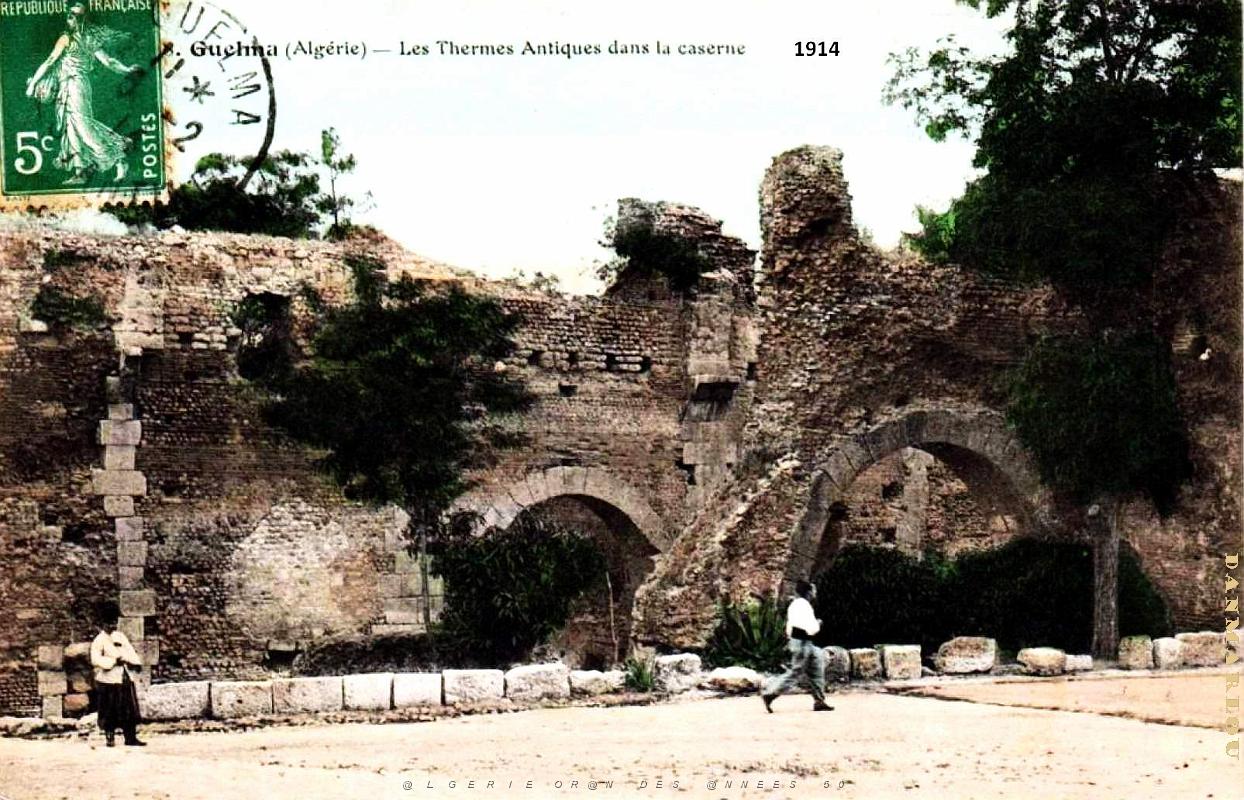 Guelma - Thermes Antiques dans la Caserne - 1914.jpg